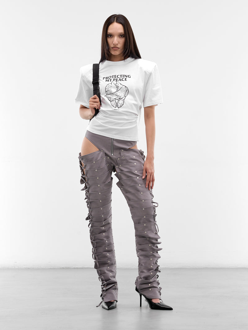 White Protecting My Peace Tee (SS26JT05B-J03-WHITE)