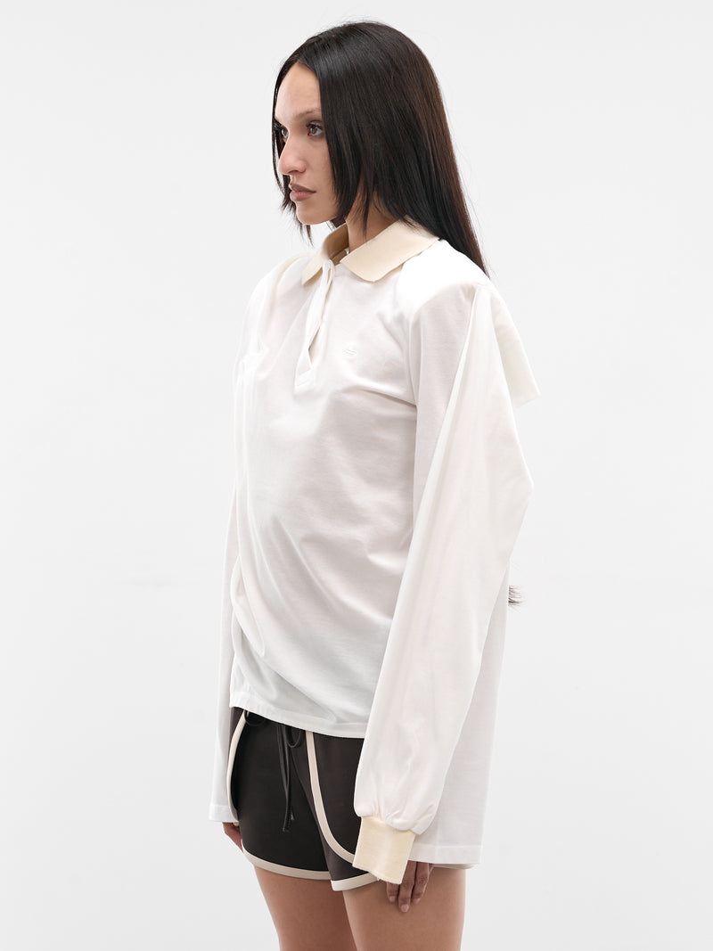 Cream Twisted Polo Top (SS26TP01-W54-CREAM)