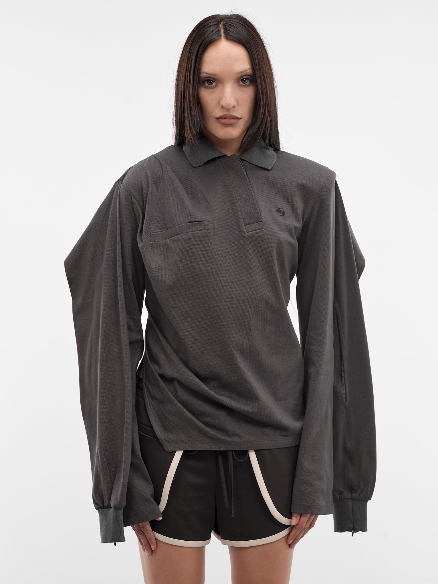 Mud Twisted Polo Top (SS26TP01-W54-MUD)