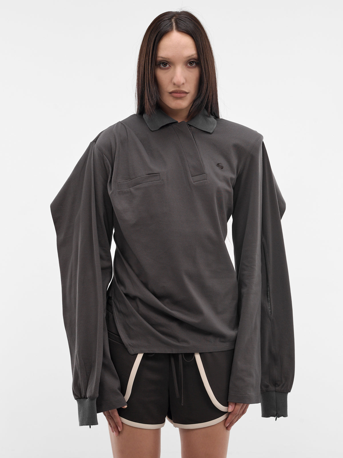 Mud Twisted Polo Top (SS26TP01-W54-MUD)