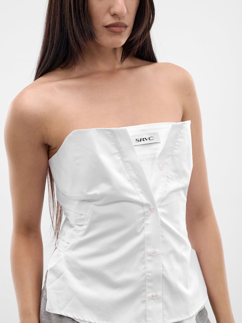 White Origami Corset (SS26TP02-W51-WHITE)