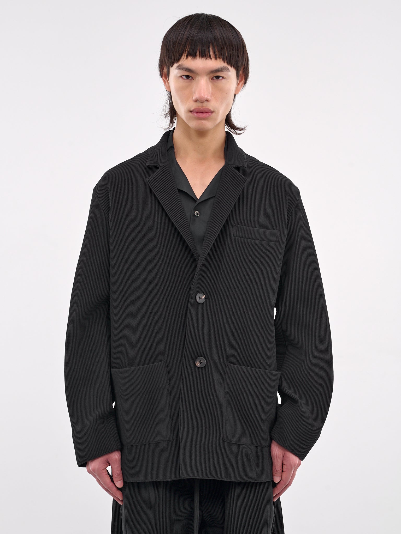 Ribbed Blazer (ST-1125-BLACK)