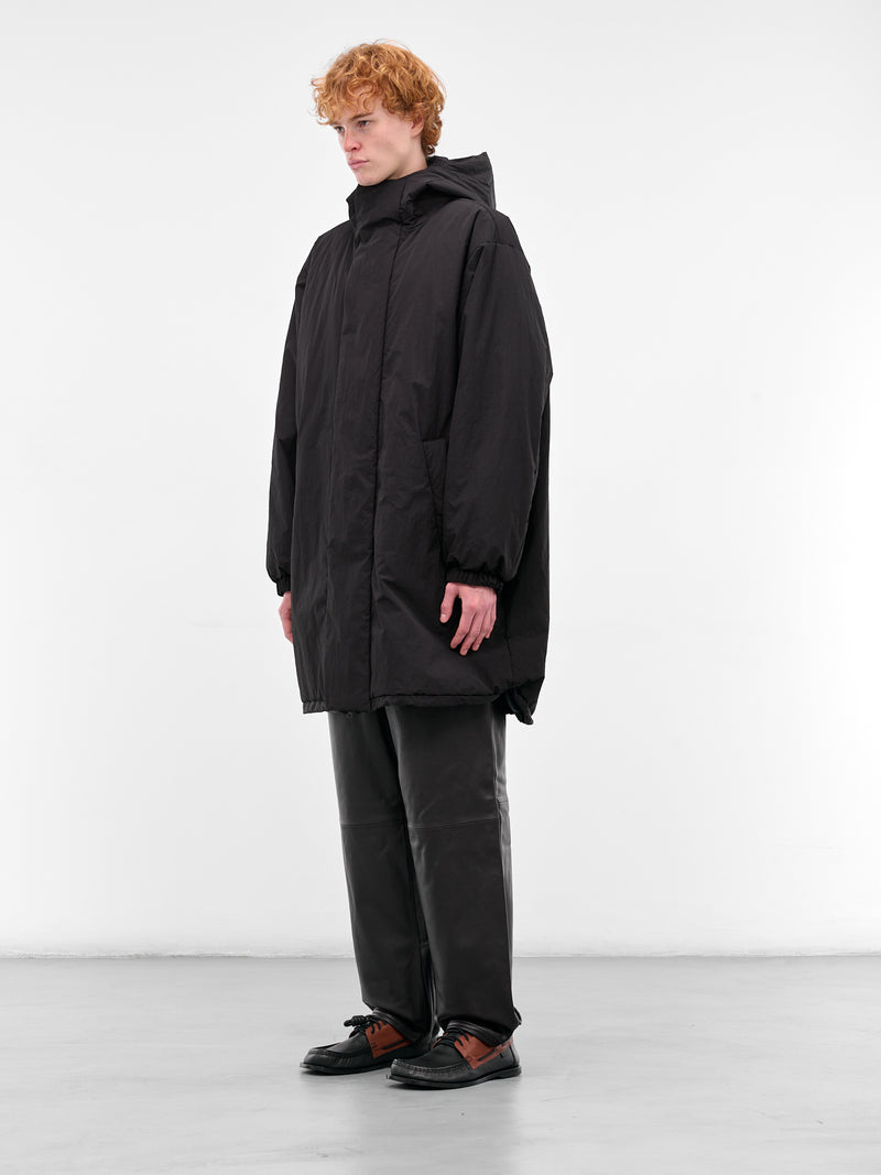 Black Padded Nylon Coat (ST-1214-BLACK)