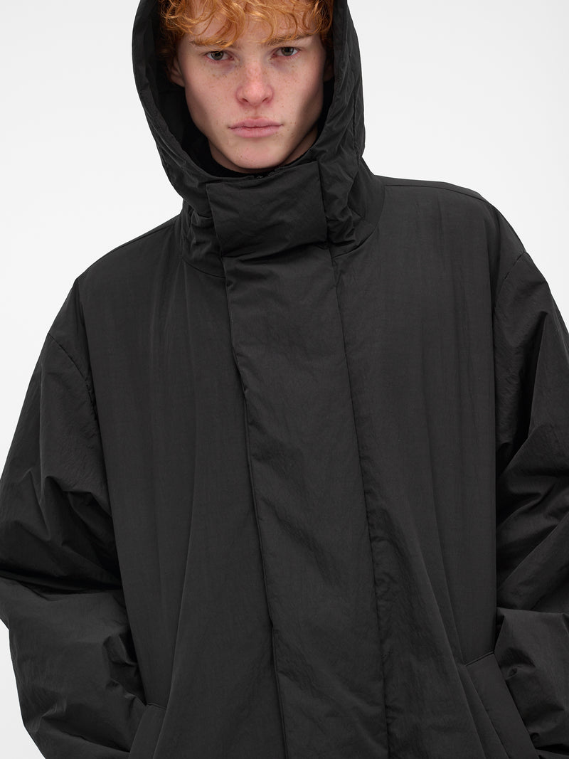 Black Padded Nylon Coat (ST-1214-BLACK)