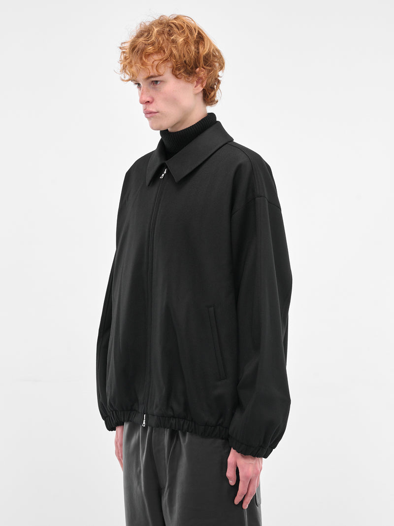 Black Wool Zip Jacket (ST-1226-BLACK)