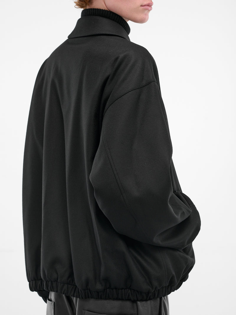 Black Wool Zip Jacket (ST-1226-BLACK)
