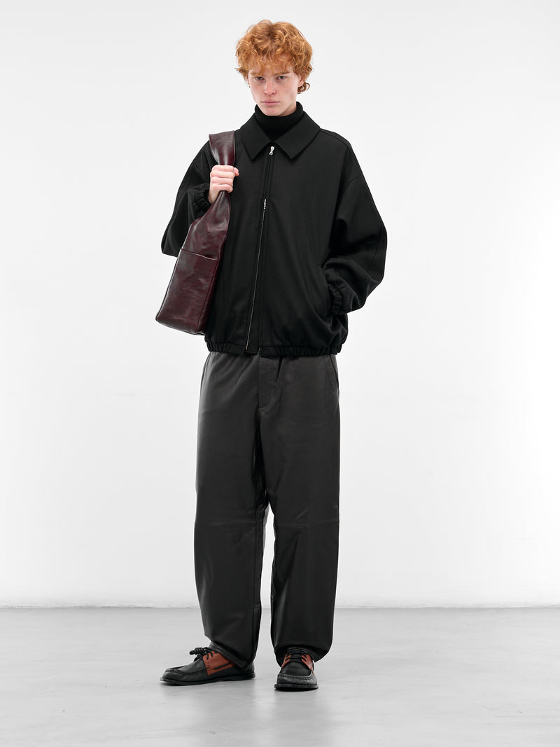 Black Wool Zip Jacket (ST-1226-BLACK)