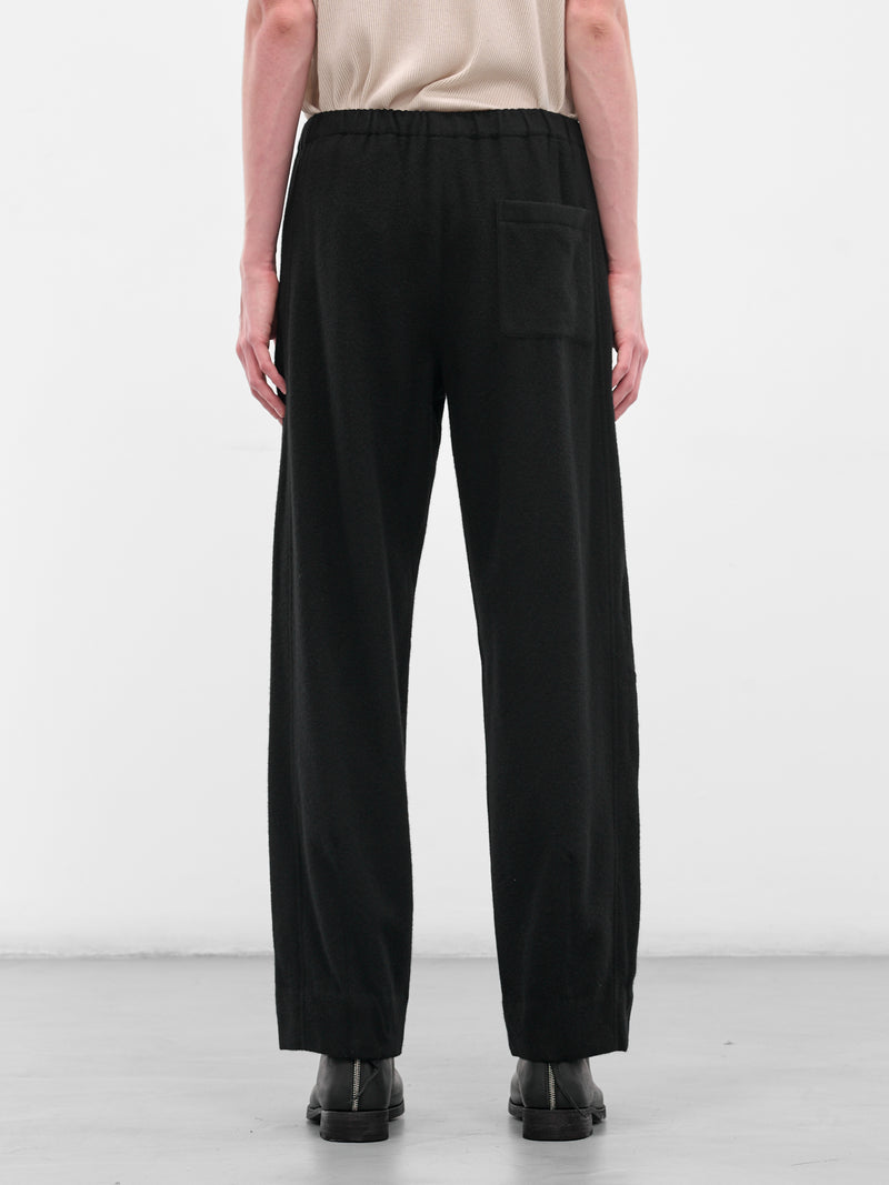 Black Wool-Cashmere Relaxed Trousers (ST-1270-BLACK)