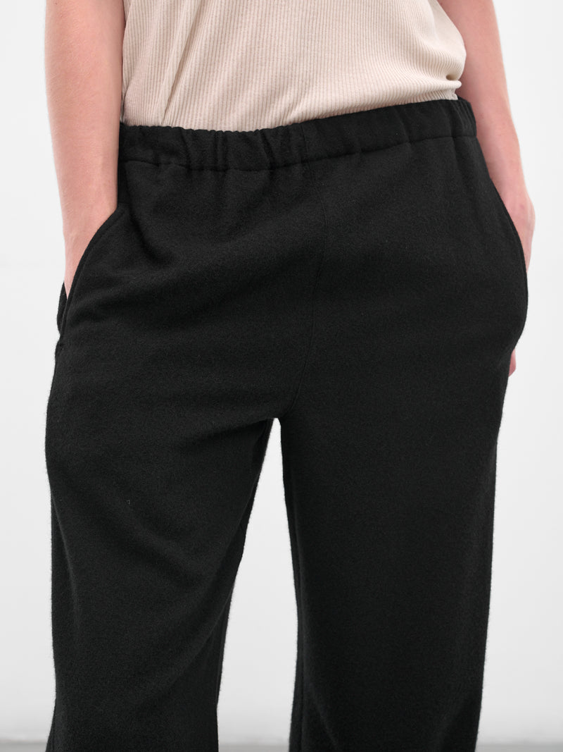 Black Wool-Cashmere Relaxed Trousers (ST-1270-BLACK)