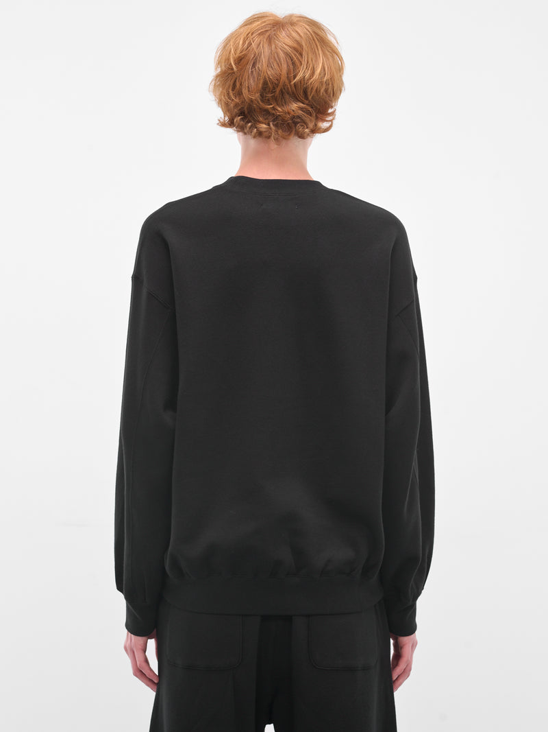 Black Cotton-Yak Crewneck Sweater (ST-1286-BLACK)