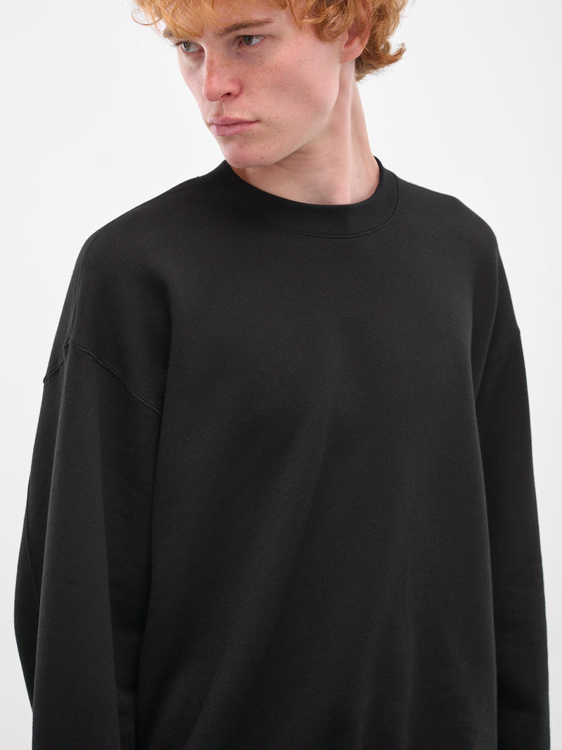 Black Cotton-Yak Crewneck Sweater (ST-1286-BLACK)