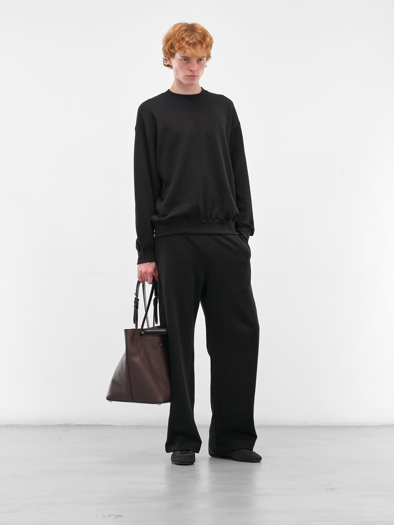 Black Cotton-Yak Crewneck Sweater (ST-1286-BLACK)
