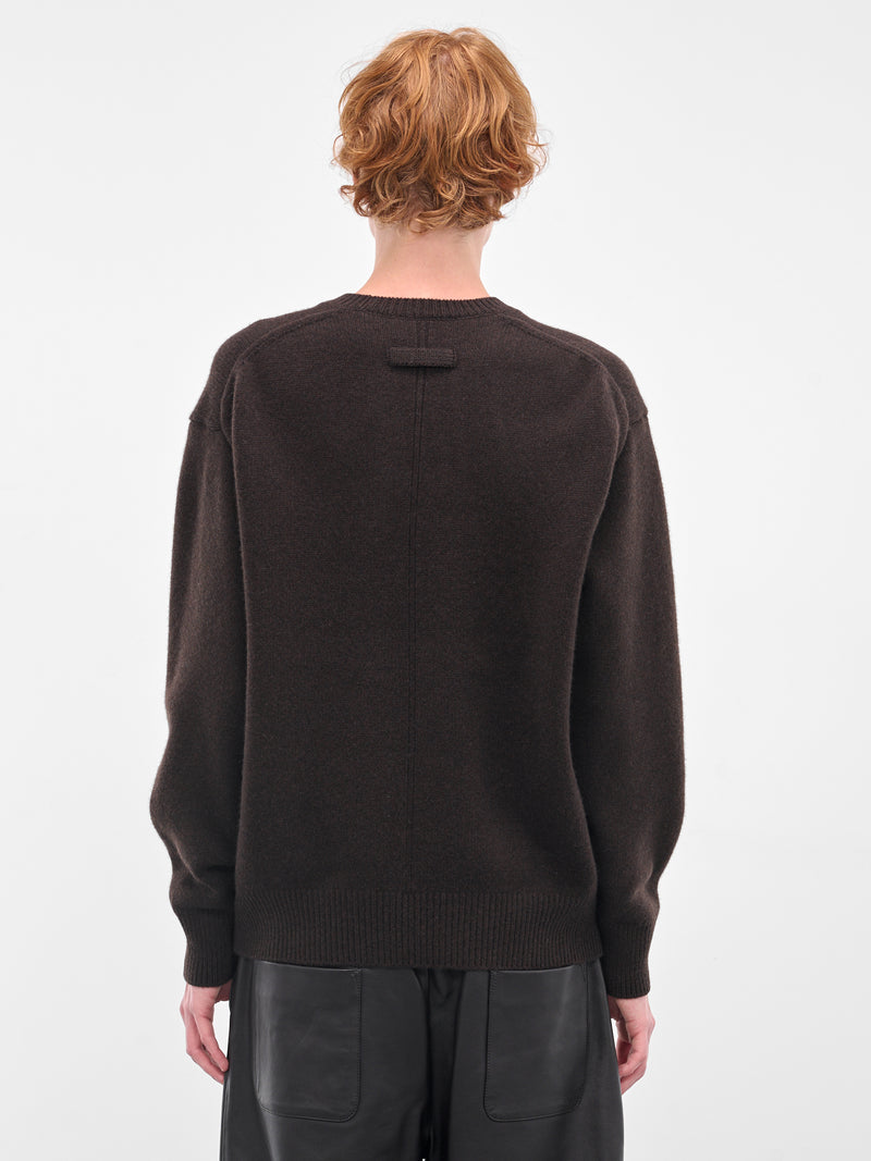 Brown Relaxed Wool Sweater (ST-1289-D-BROWN)