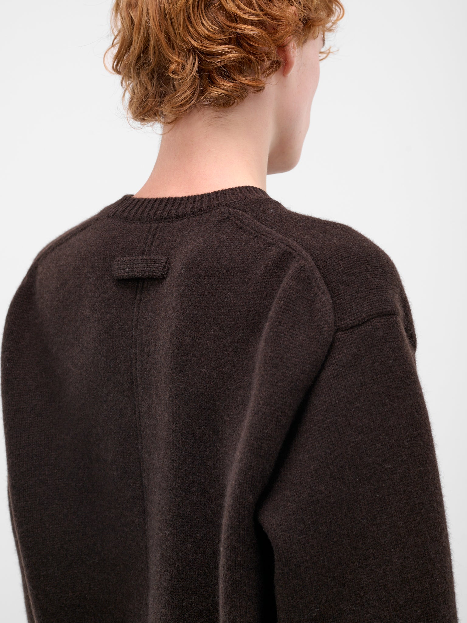 Brown Relaxed Wool Sweater (ST-1289-D-BROWN)