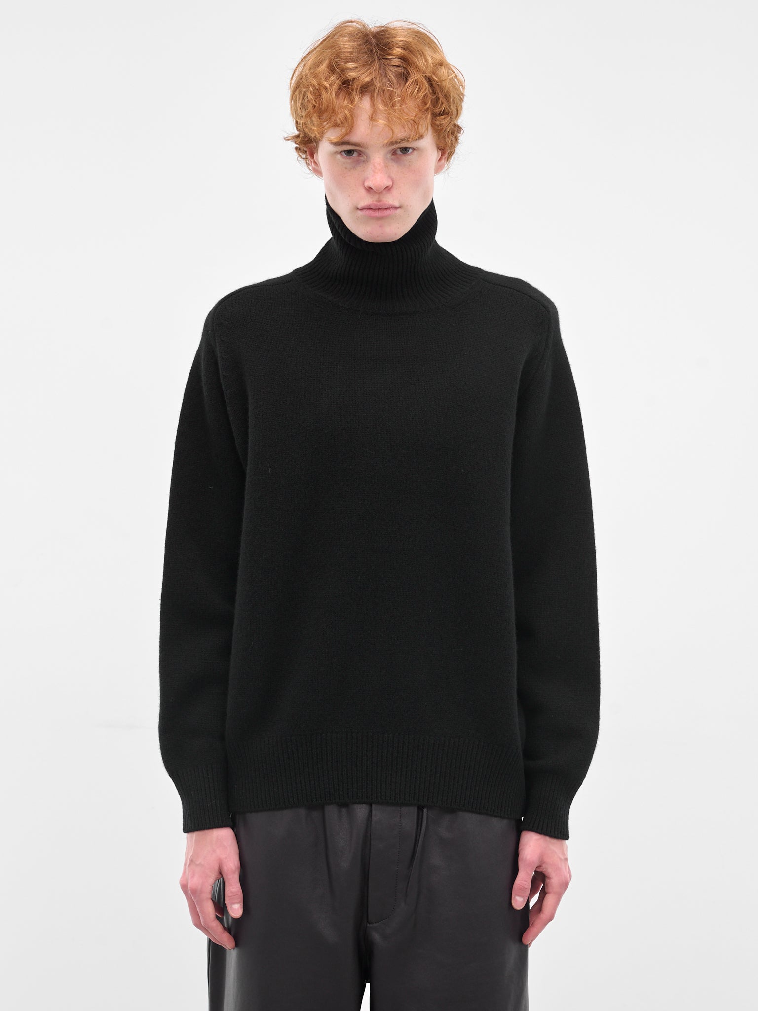 Black Wool Turtleneck Sweater (ST-1290-BLACK)