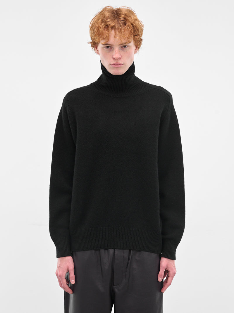 Black Wool Turtleneck Sweater (ST-1290-BLACK)