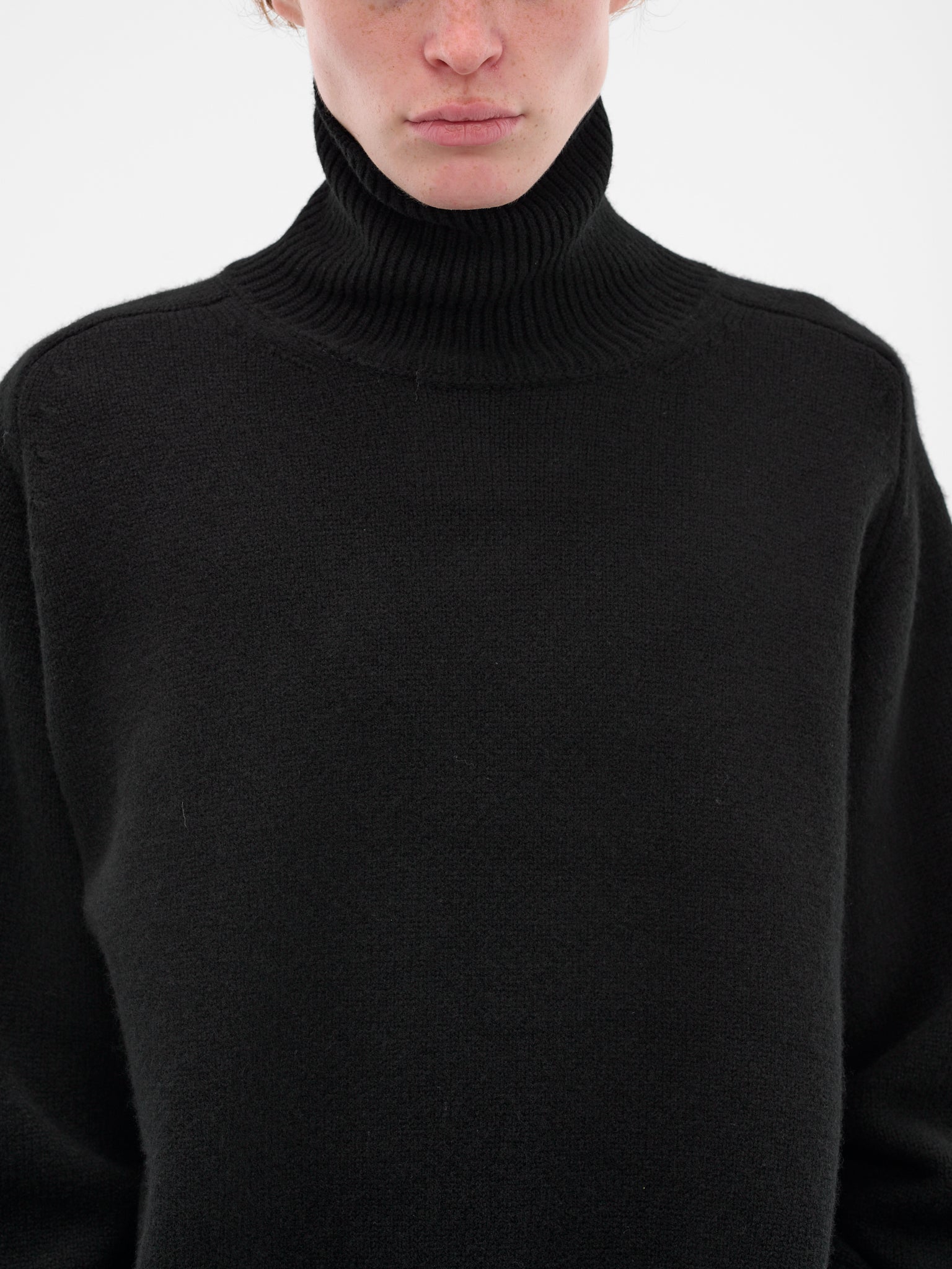 Black Wool Turtleneck Sweater (ST-1290-BLACK)