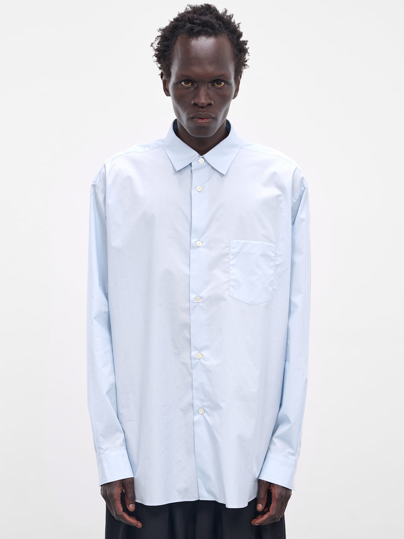 Blue Suvin Oversized Button-Up Shirt (ST-1319-BLUE)