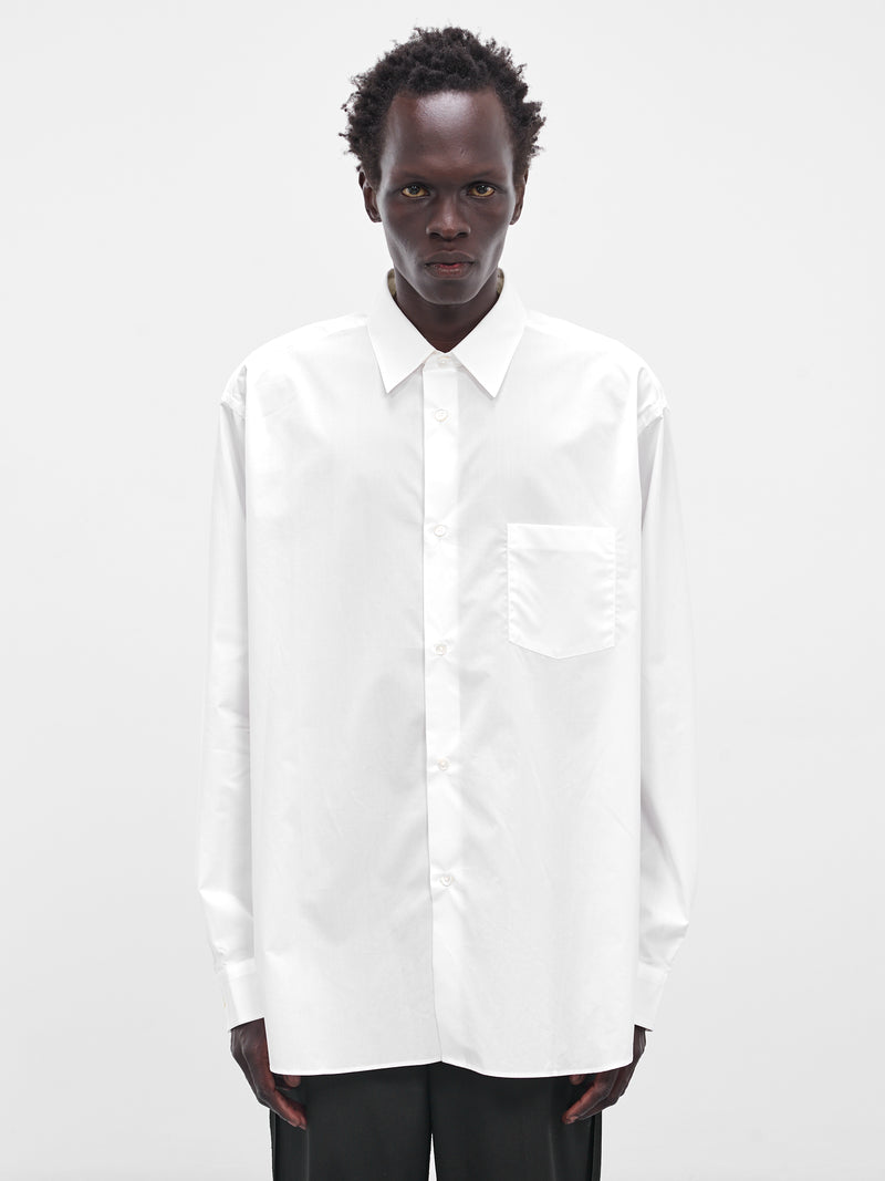 White Suvin Oversized Button-Up Shirt (ST-1319-WHITE)