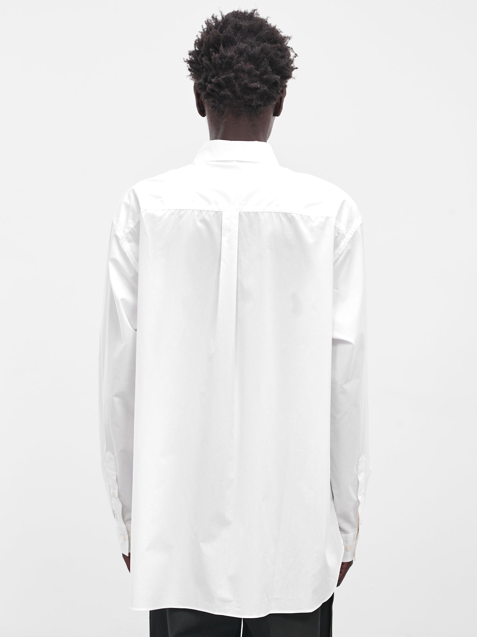 White Suvin Oversized Button-Up Shirt (ST-1319-WHITE)
