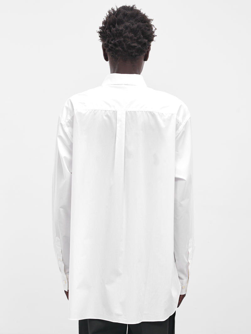 White Suvin Oversized Button-Up Shirt (ST-1319-WHITE)