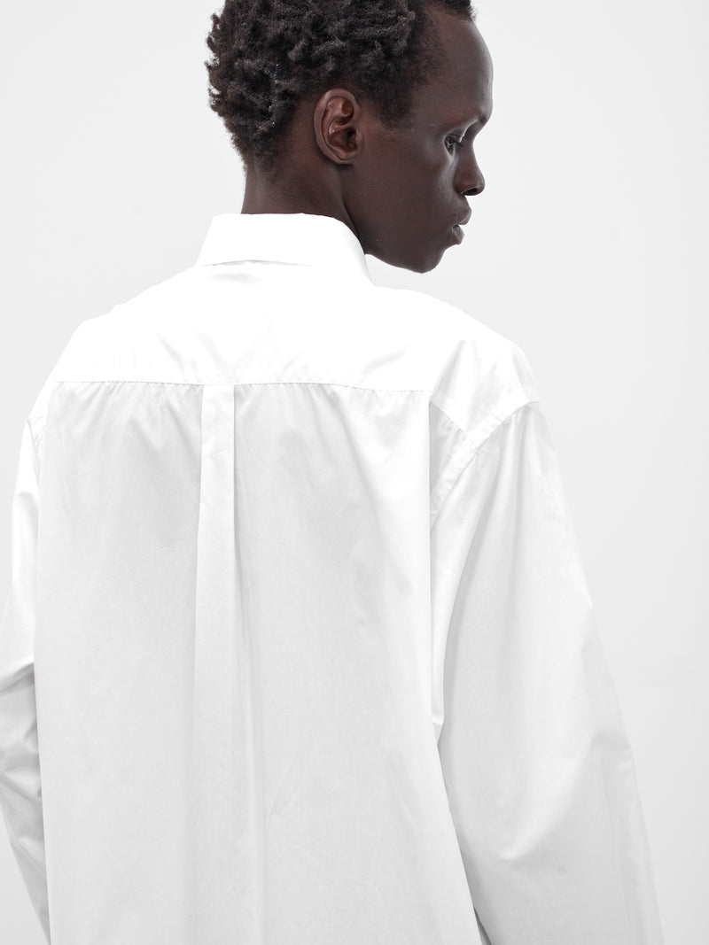 White Suvin Oversized Button-Up Shirt (ST-1319-WHITE)