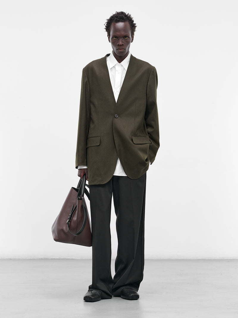 White Suvin Oversized Button-Up Shirt (ST-1319-WHITE)