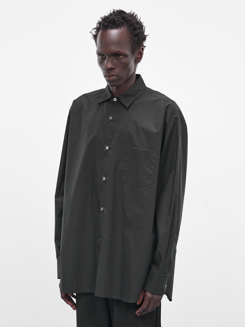 Black Suvin Oversized Button-Up Shirt (ST-1321-BLACK)