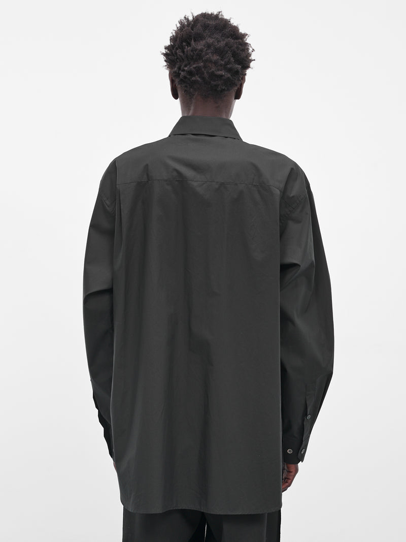 Black Suvin Oversized Button-Up Shirt (ST-1321-BLACK)