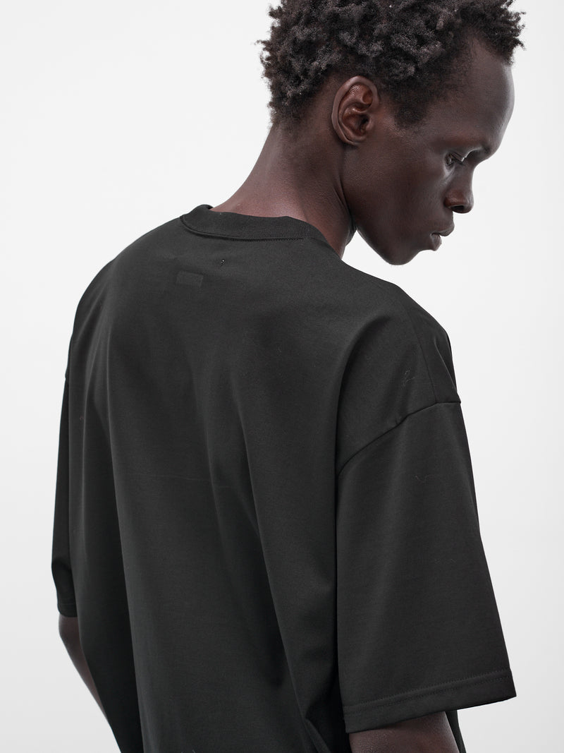 Black Oversized Cotton Pocket Tee (ST-1331-BLACK)