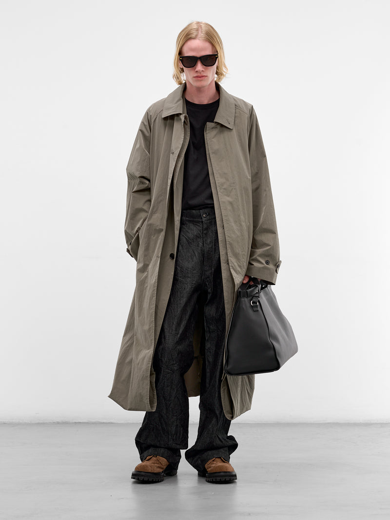 Taupe Nylon Raglan Trench Coat (ST-1372-TAUPE)