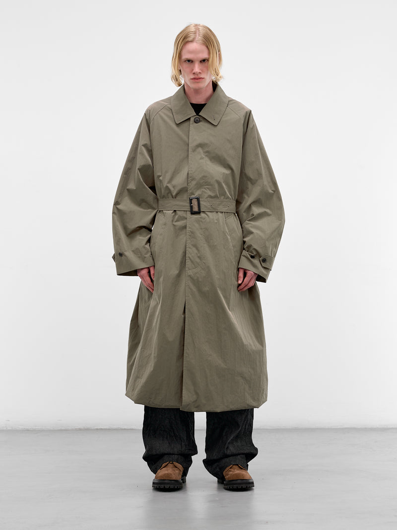 Taupe Nylon Raglan Trench Coat (ST-1372-TAUPE)