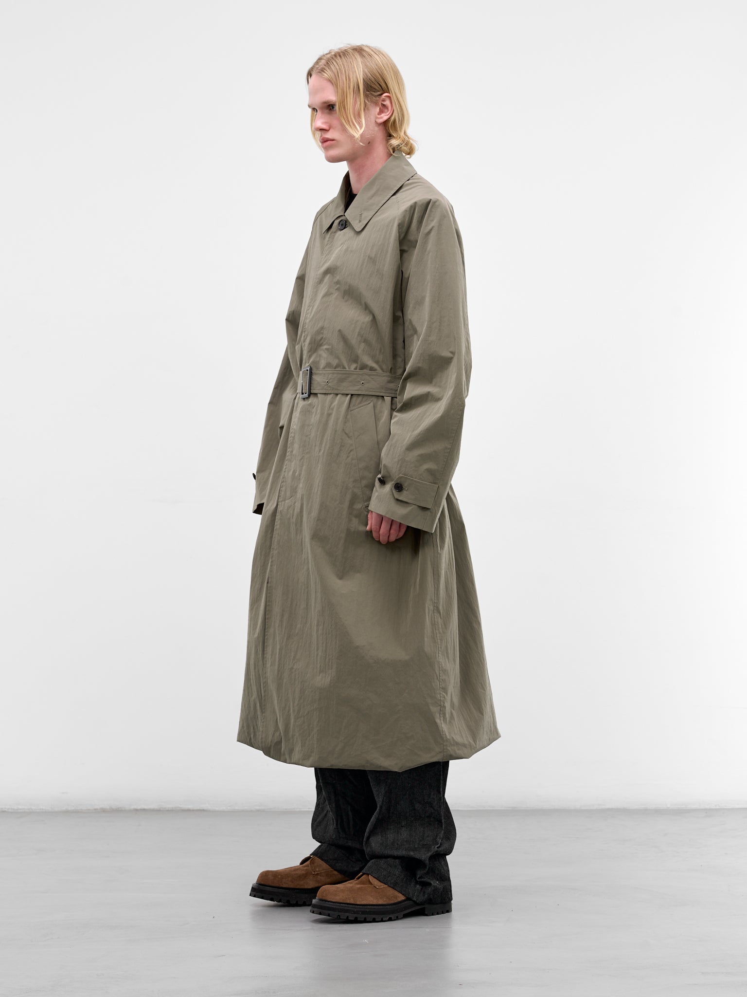 Taupe Nylon Raglan Trench Coat (ST-1372-TAUPE)