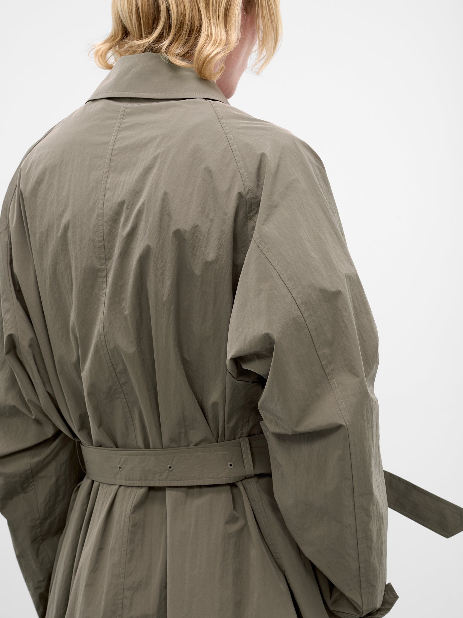 Taupe Nylon Raglan Trench Coat (ST-1372-TAUPE)