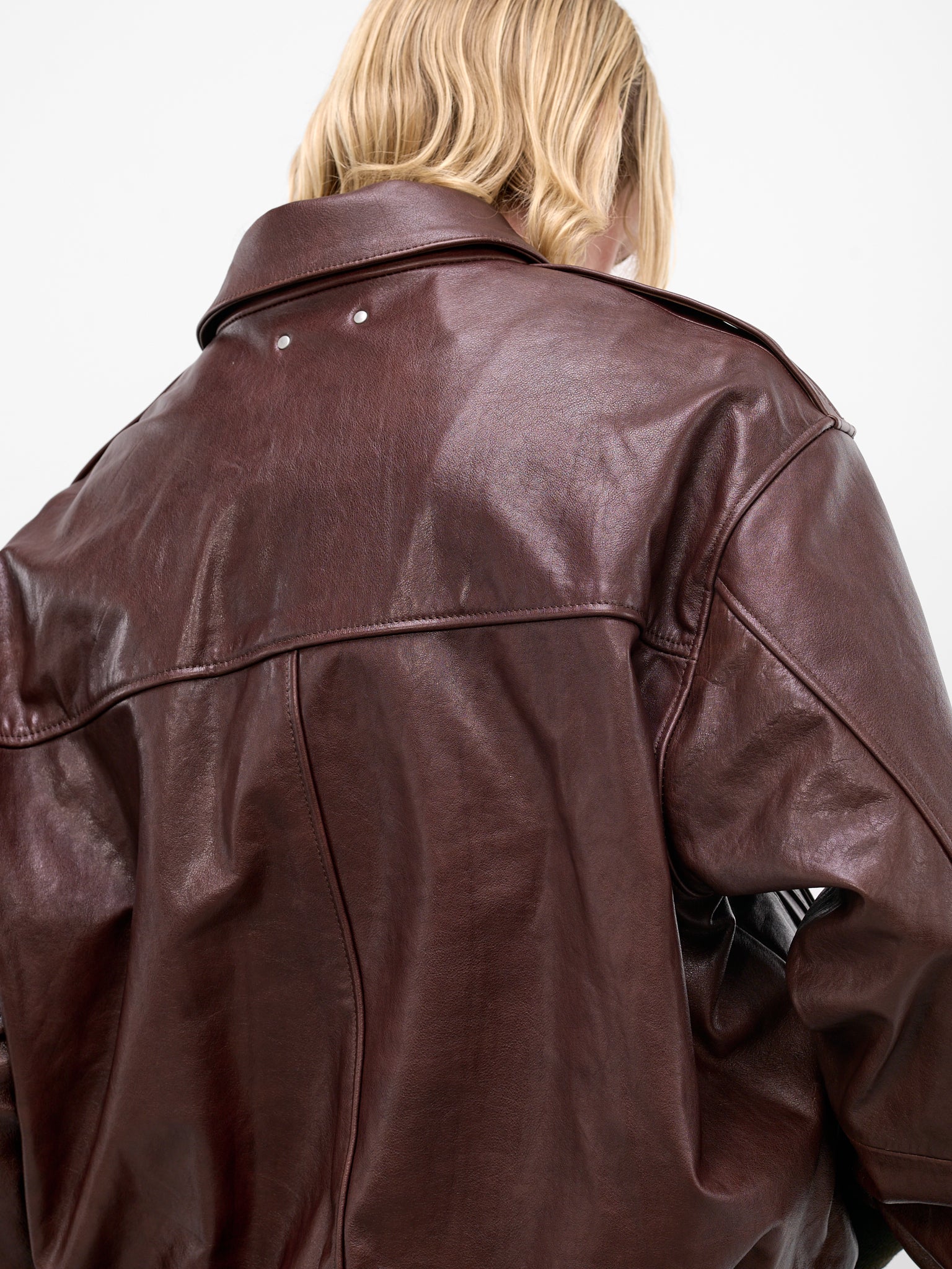 Brown Leather A2 Bomber Jacket (ST-1381-BROWN)