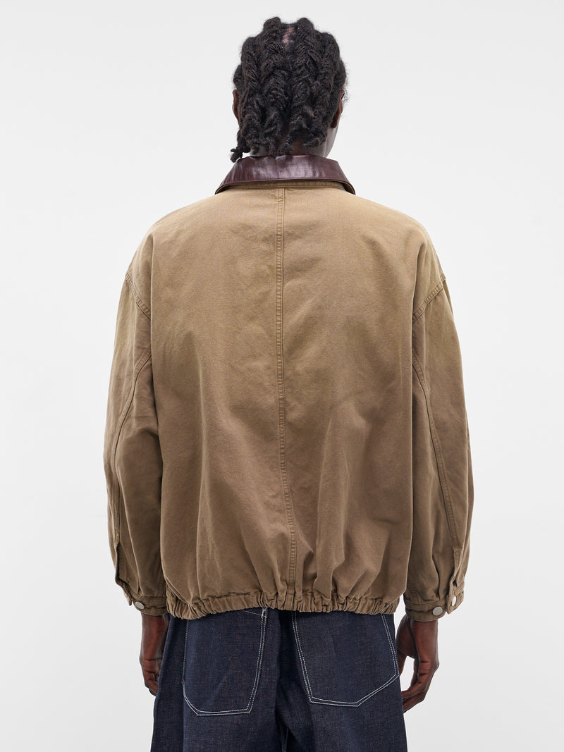 Khaki Faded Cotton Workwear Jacket (ST-1387-KHAKI-BEIGE)