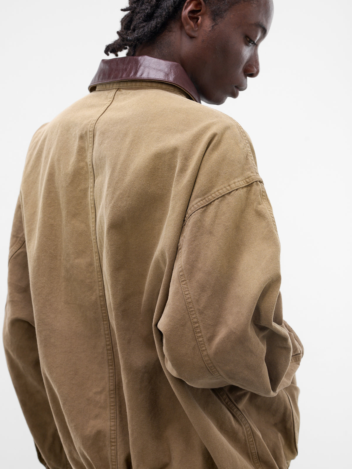 Khaki Faded Cotton Workwear Jacket (ST-1387-KHAKI-BEIGE)