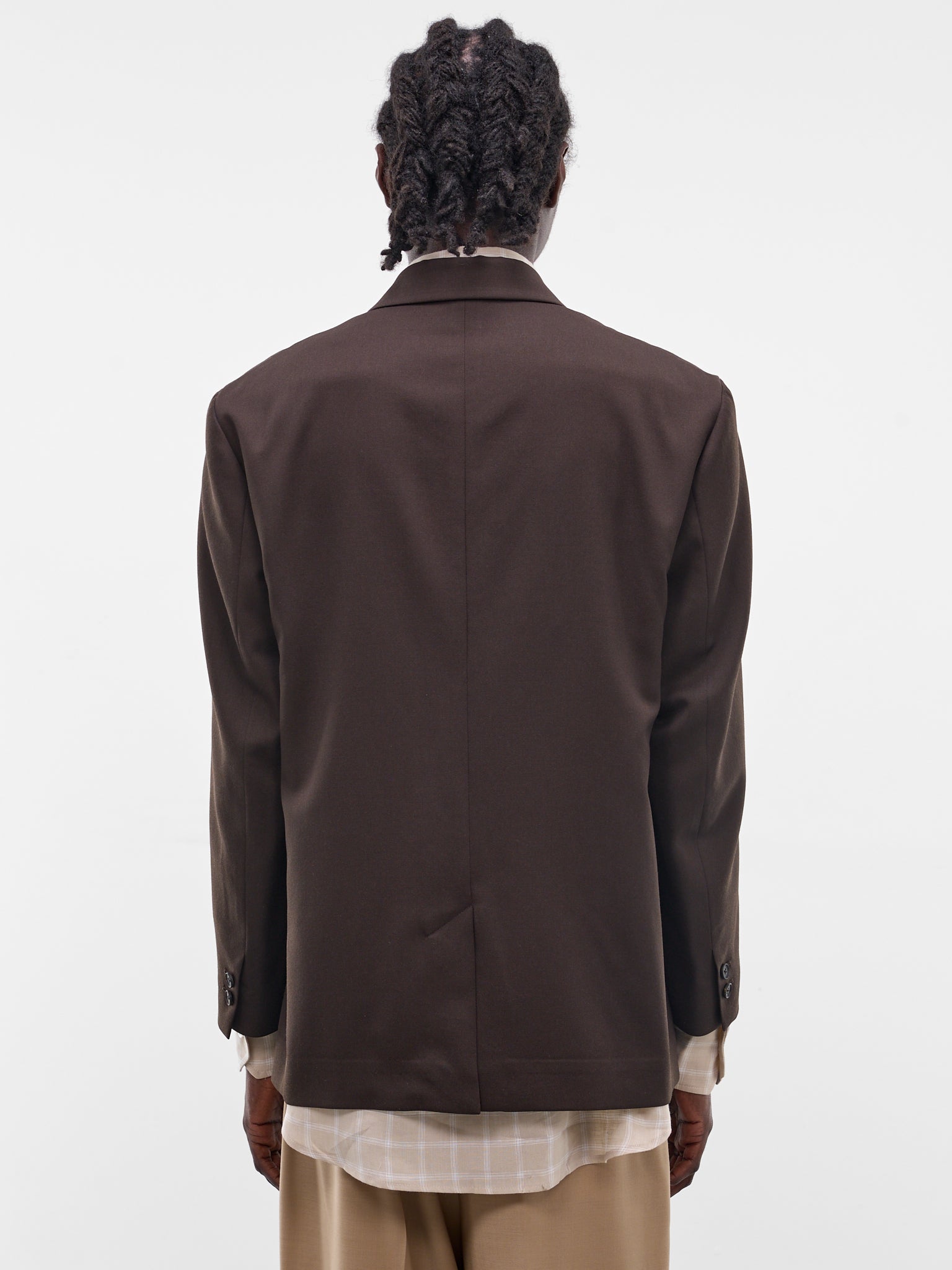Khaki Double-Breasted Wool Blazer (ST-1414-MILITARY-KHAKI)