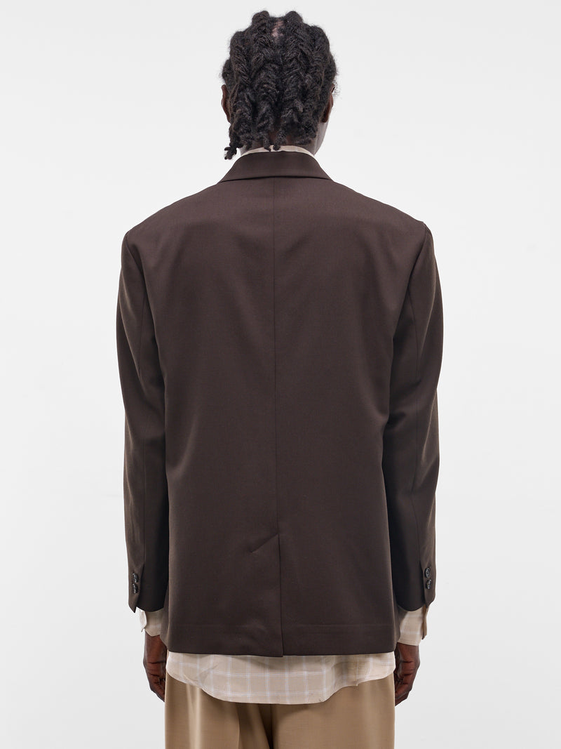 Khaki Double-Breasted Wool Blazer (ST-1414-MILITARY-KHAKI)