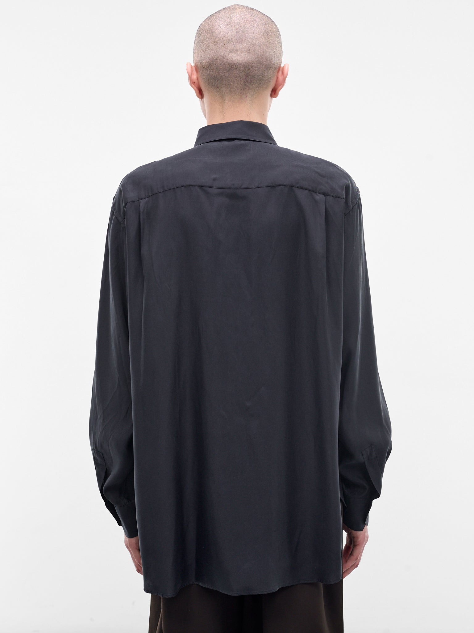 Black Relaxed Button-Up Shirt (ST-1459-BLACK)