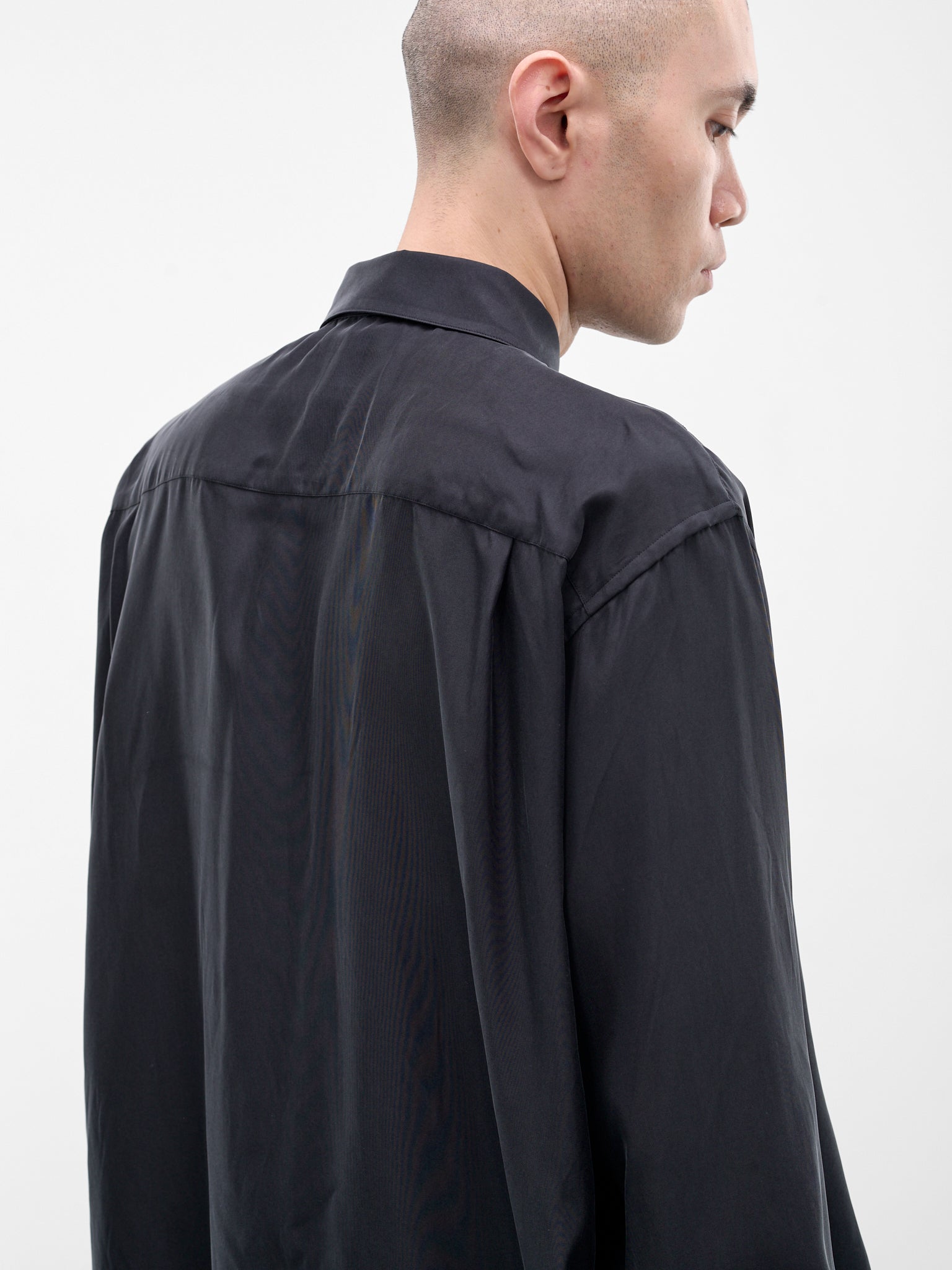 Black Relaxed Button-Up Shirt (ST-1459-BLACK)