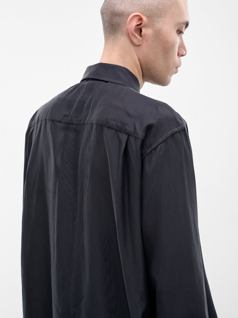 Black Relaxed Button-Up Shirt (ST-1459-BLACK)