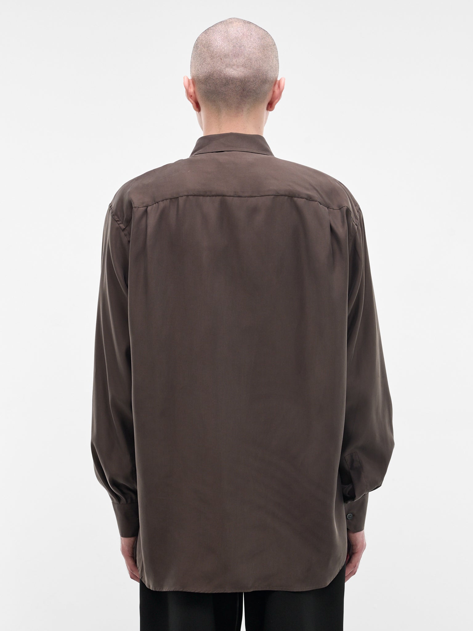 Brown Relaxed Button-Up Shirt (ST-1459-DARK-BROWN)
