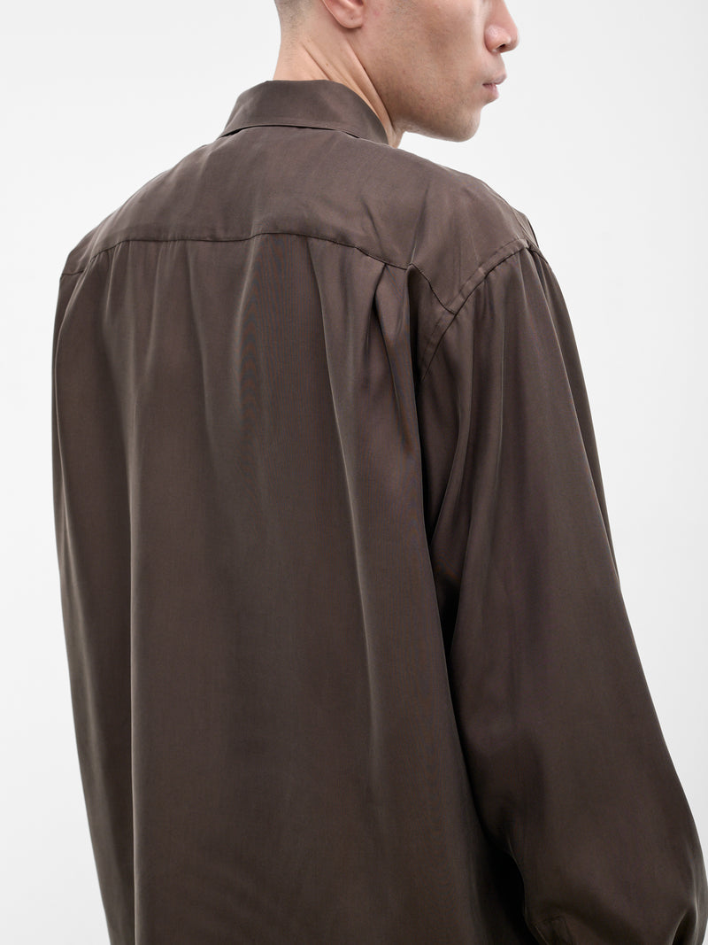 Brown Relaxed Button-Up Shirt (ST-1459-DARK-BROWN)