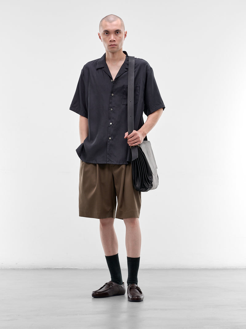 Beige Elasticated Waist Wool Shorts (ST-1435-DARK-BEIGE)