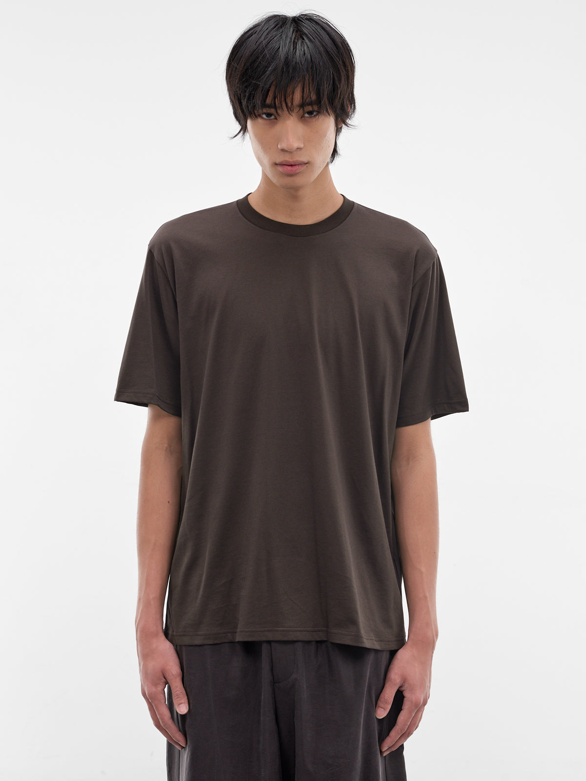 Dark Brown Cotton Tee (ST-1504-DARK-BROWN)