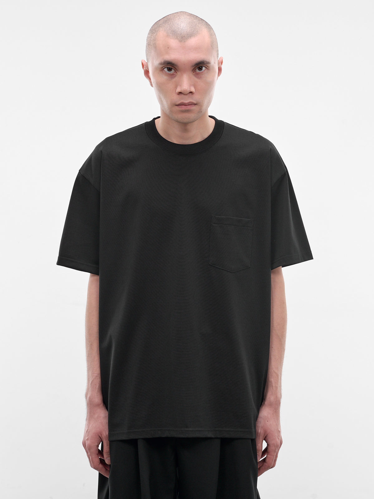 Black Cotton Pocket Tee (ST-1506-BLACK)