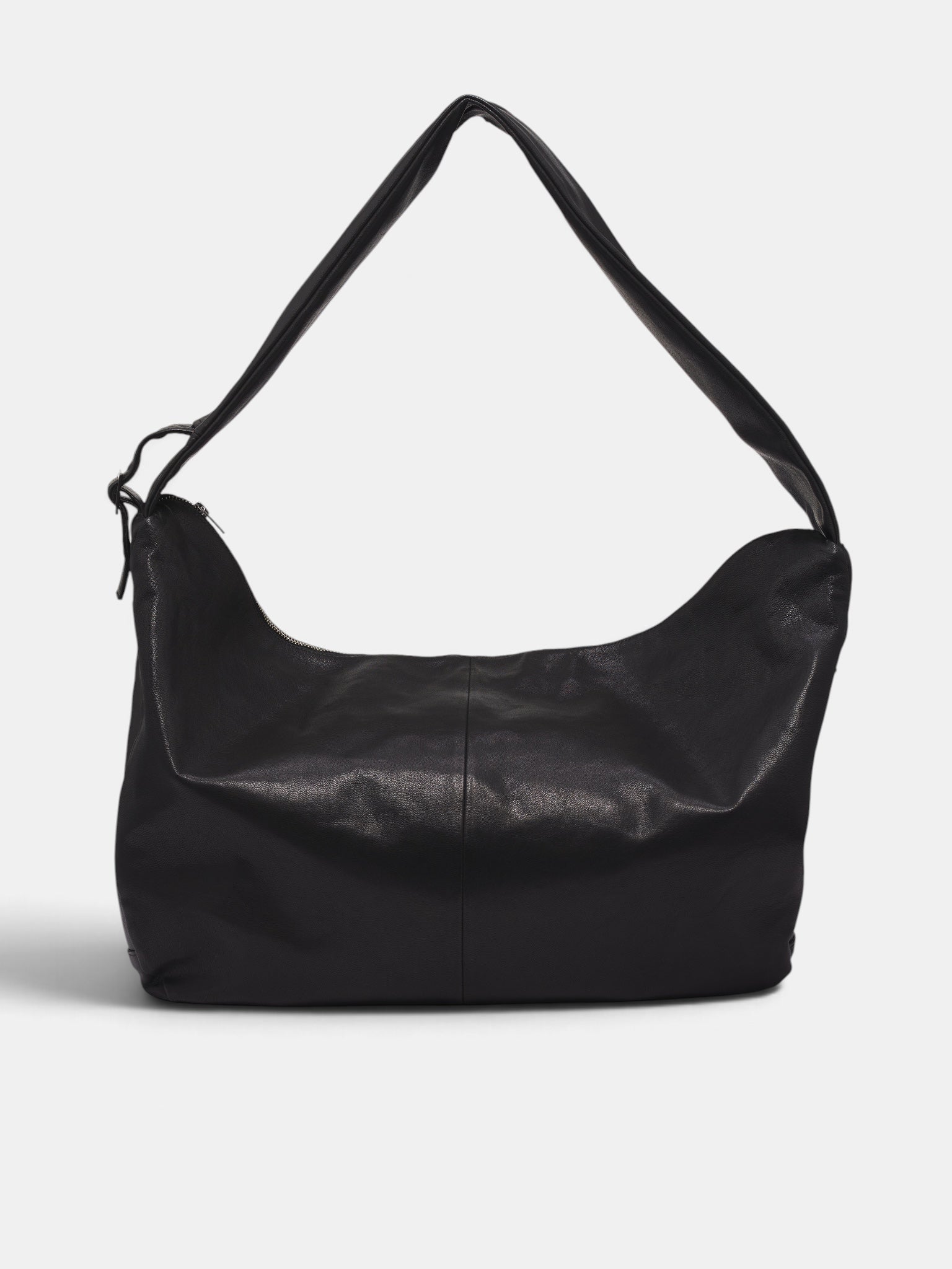 Black Goat Leather Shoulder Bag (ST-1509-BLACK)