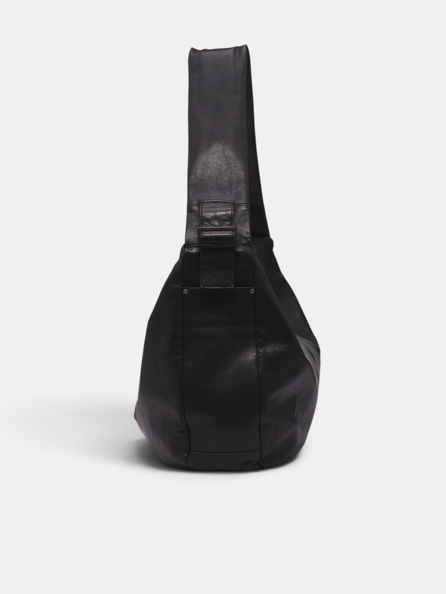 Black Goat Leather Shoulder Bag (ST-1509-BLACK)