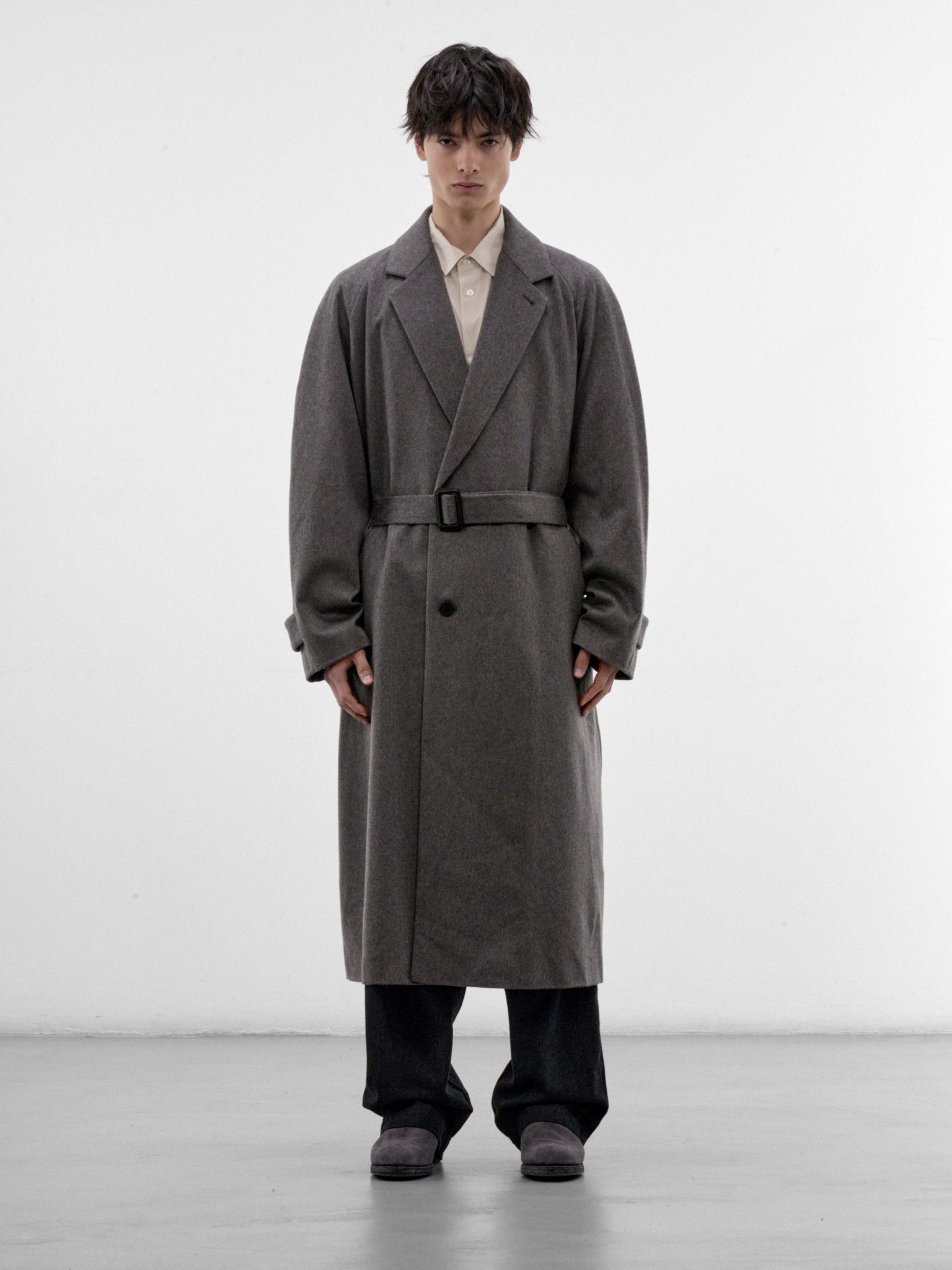 Greige Cashmere Raglan Coat (ST-1538-GREIG)